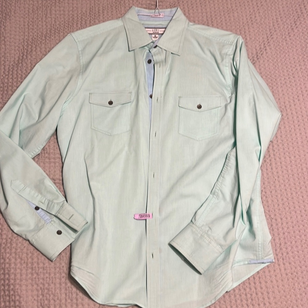 Men’s medium, mint colored dress shirt